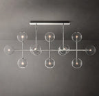72 Inch Linear Sputnik Globe Glass Chandelier - Mobile