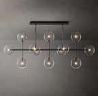 72 Inch Linear Sputnik Globe Glass Chandelier - Mobile