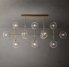 72 Inch Linear Sputnik Globe Glass Chandelier - Mobile