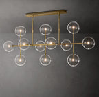 72 Inch Linear Sputnik Globe Glass Chandelier - Mobile