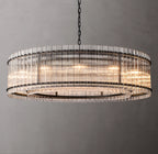 60 Inch Ribbed Glass Round Chandelier - San Marco