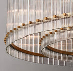 60 Inch Ribbed Glass Round Chandelier - San Marco
