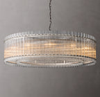 60 Inch Ribbed Glass Round Chandelier - San Marco