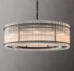 48 Inch Ribbed Glass Round Chandelier - San Marco