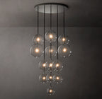 44 Inch Blown Glass Globe Cluster Chandelier - Mobile