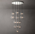 44 Inch Blown Glass Globe Cluster Chandelier - Mobile