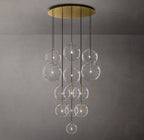 44 Inch Blown Glass Globe Cluster Chandelier - Mobile