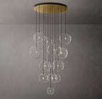 44 Inch Blown Glass Globe Cluster Chandelier - Mobile