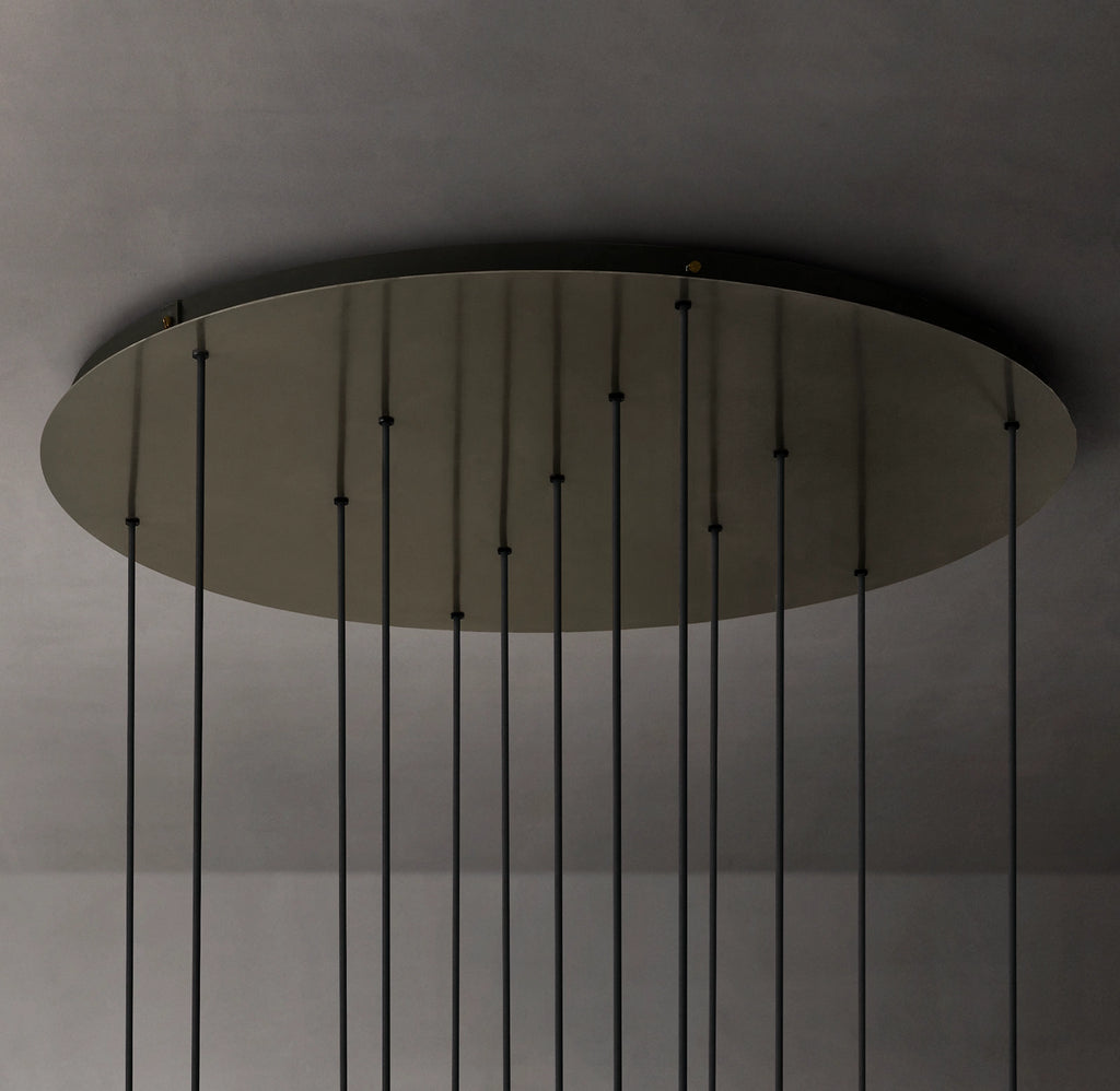44 Inch Blown Glass Globe Cluster Chandelier - Mobile