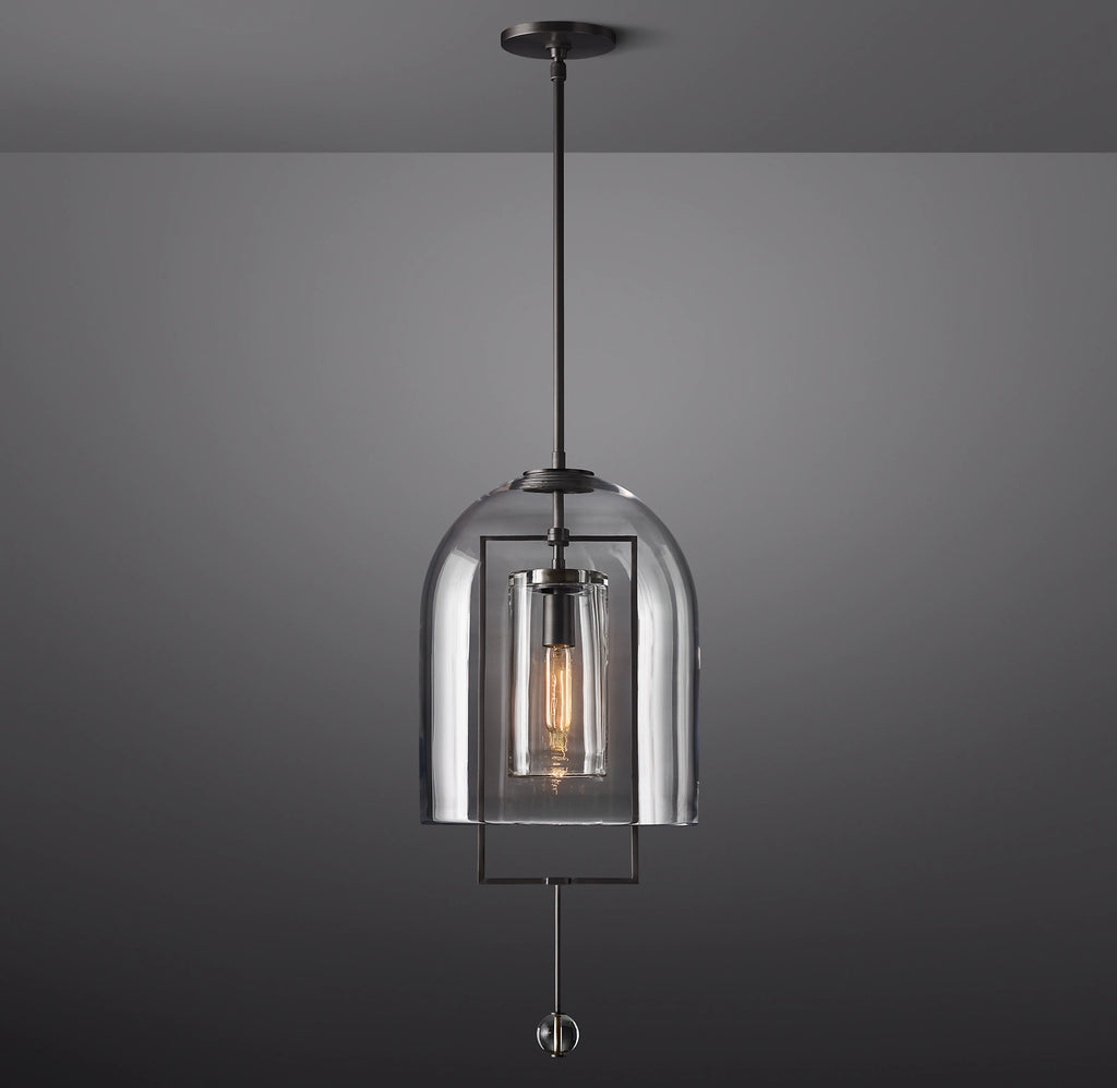 13 Inch Bell Glass Pendant Light - Fulcrum