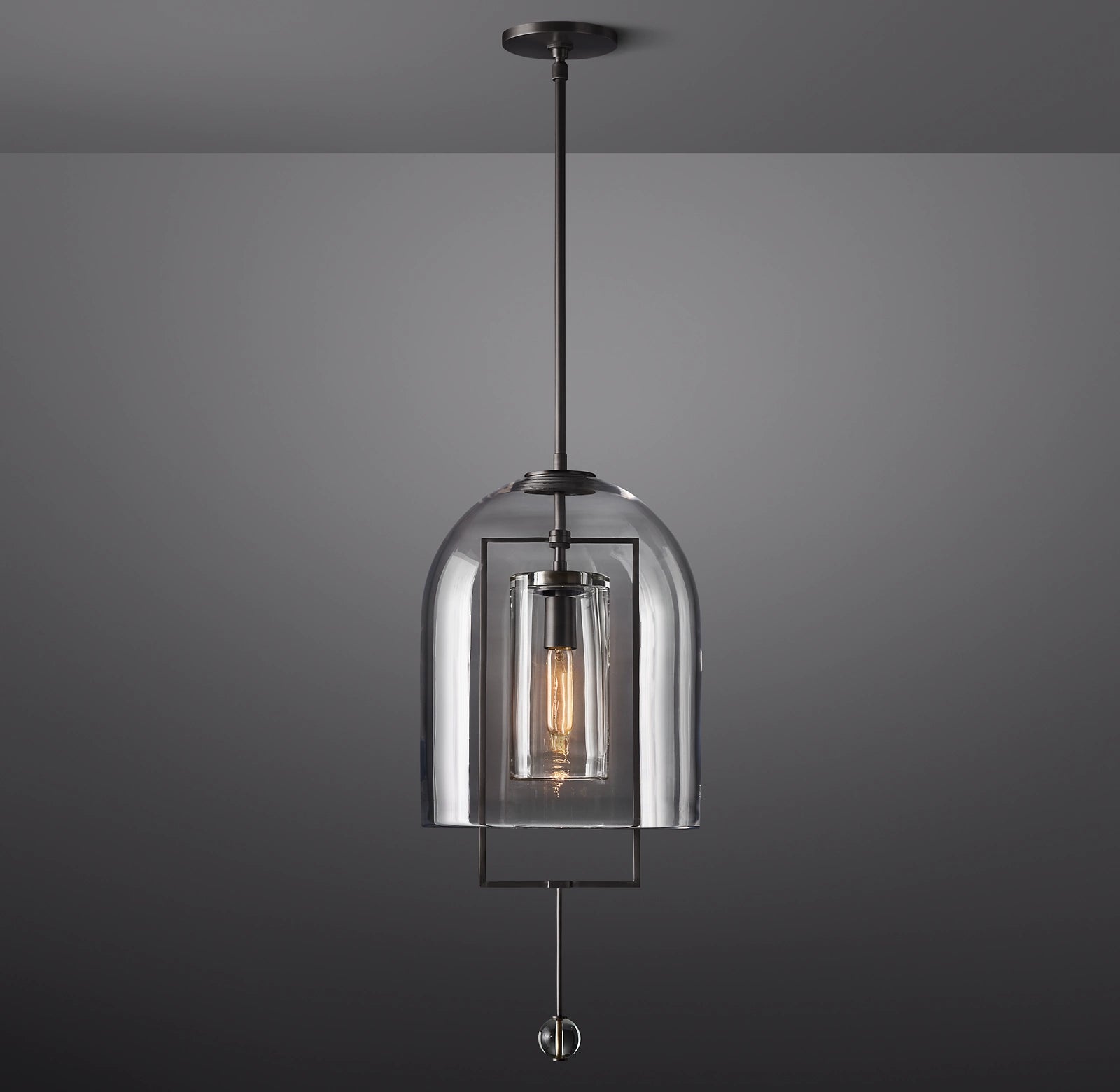 13 Inch Bell Glass Pendant Light - Fulcrum