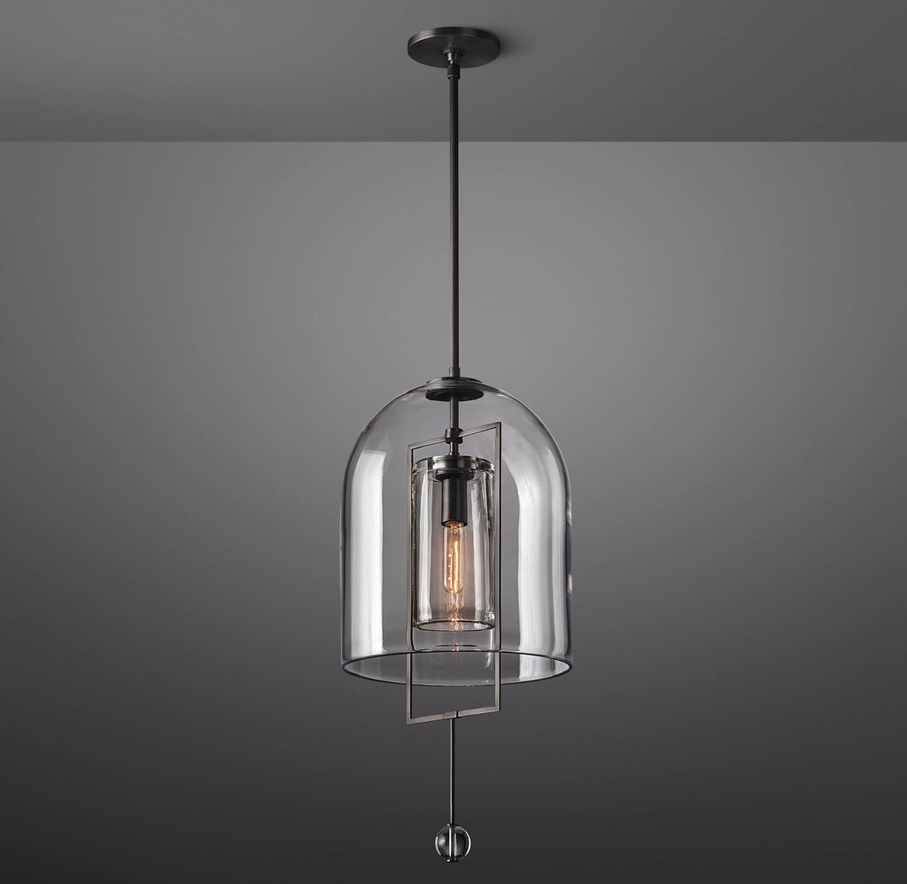 13 Inch Bell Glass Pendant Light - Fulcrum