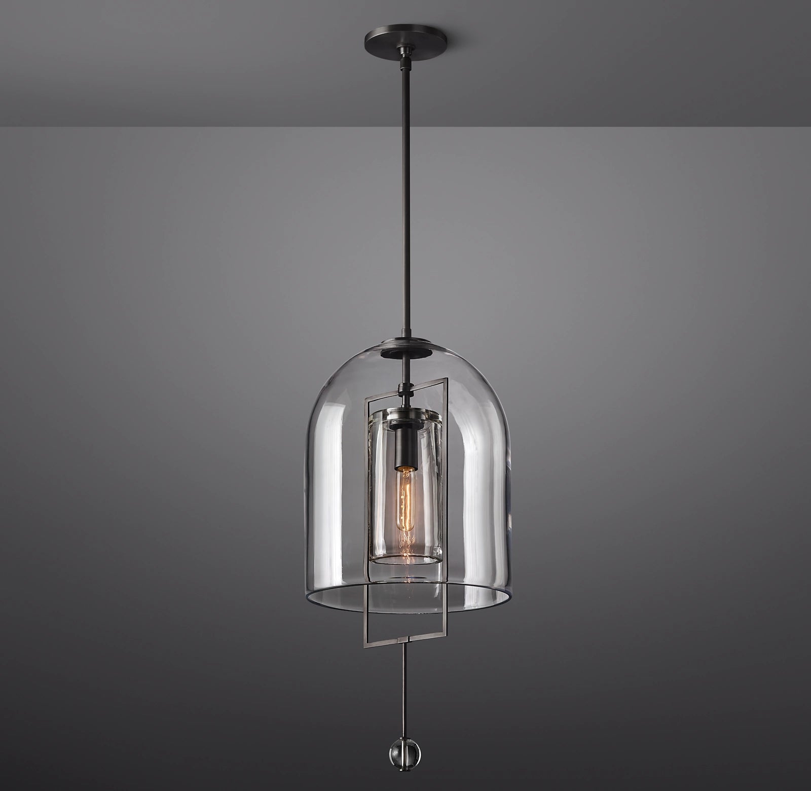 13 Inch Bell Glass Pendant Light - Fulcrum