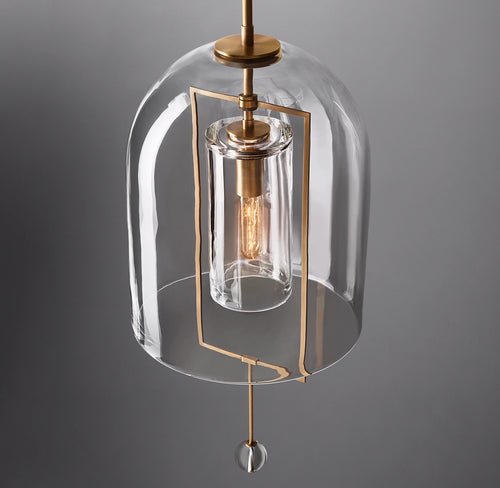13 Inch Bell Glass Pendant Light - Fulcrum