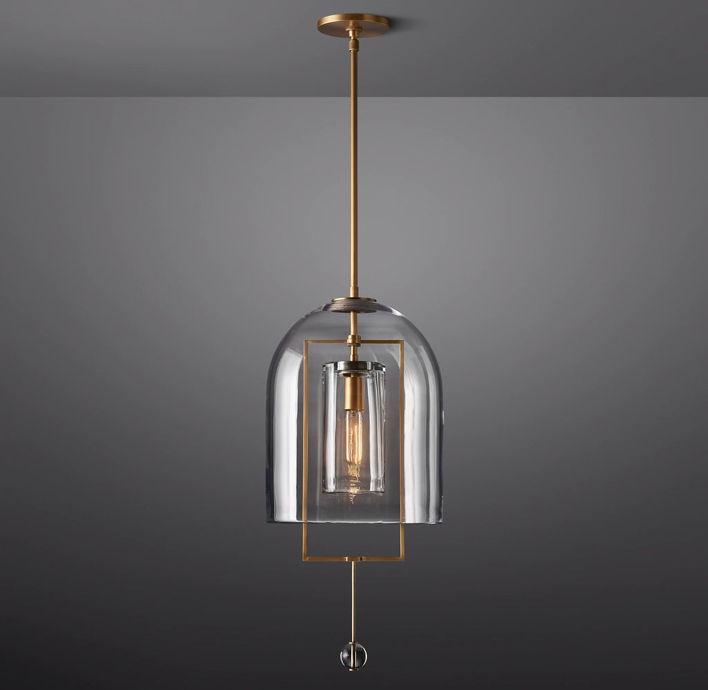 13 Inch Bell Glass Pendant Light - Fulcrum