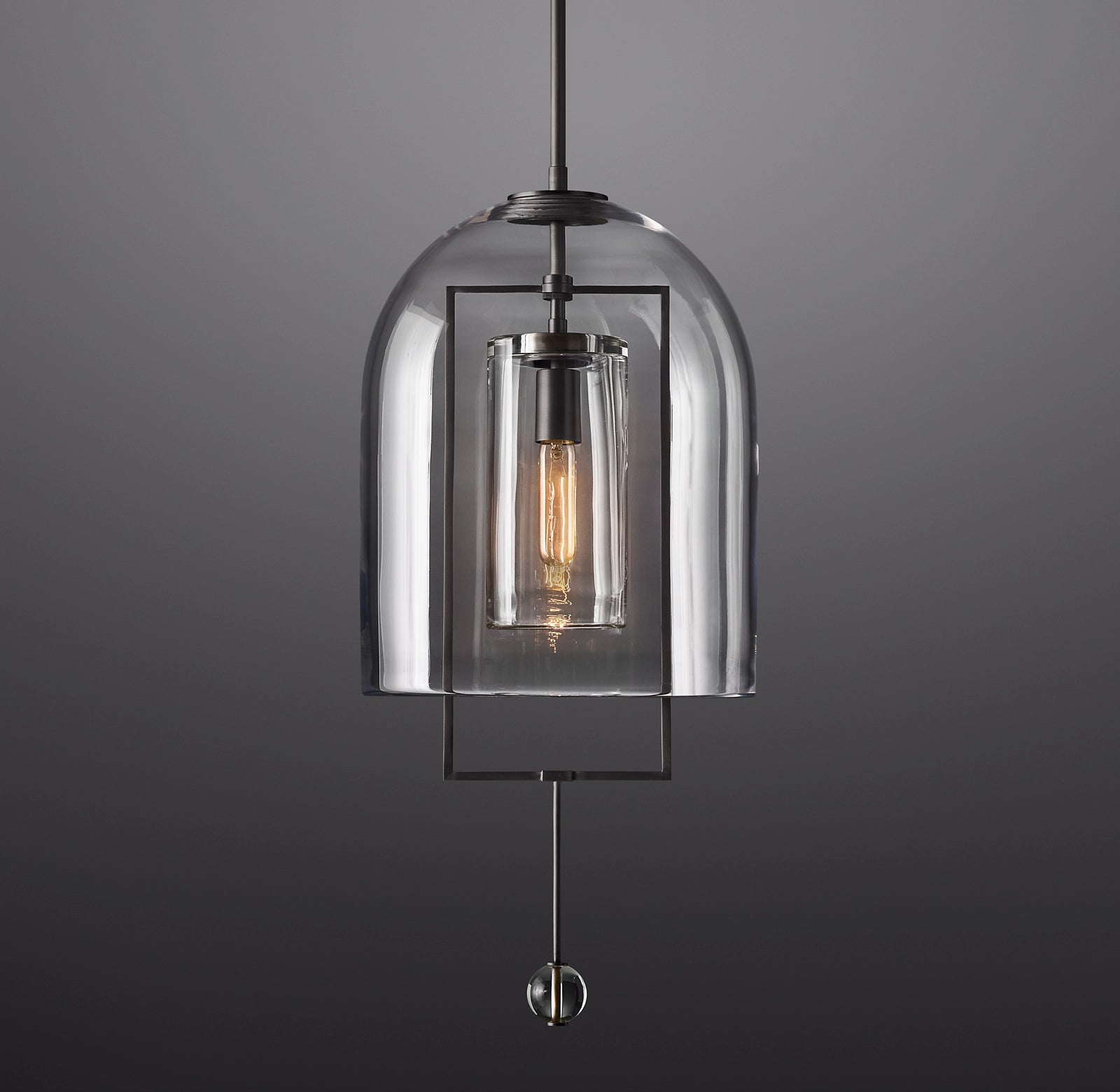13 Inch Bell Glass Pendant Light - Fulcrum