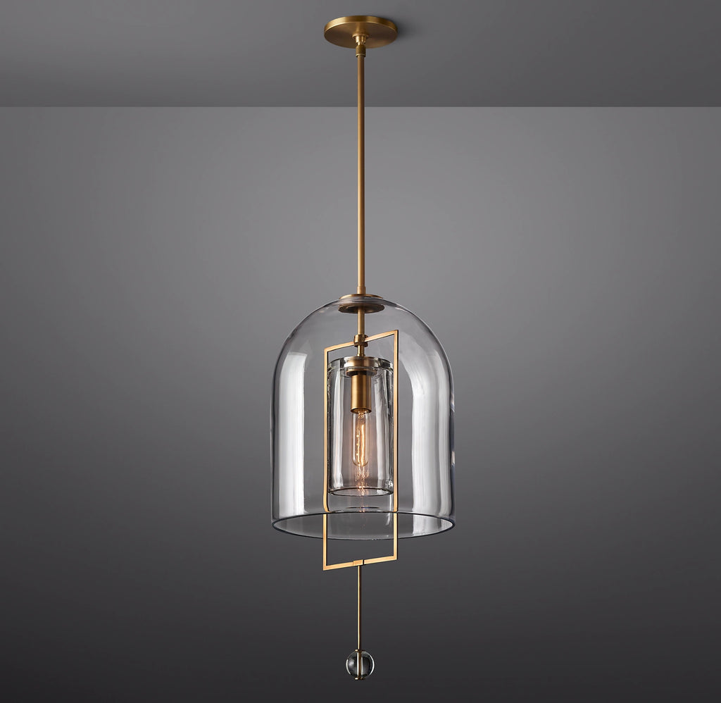 13 Inch Bell Glass Pendant Light - Fulcrum