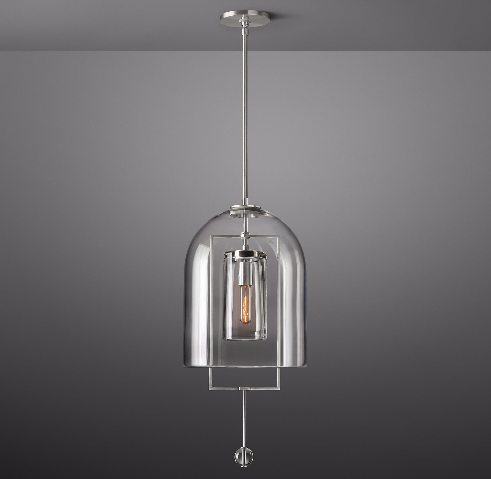 13 Inch Bell Glass Pendant Light - Fulcrum