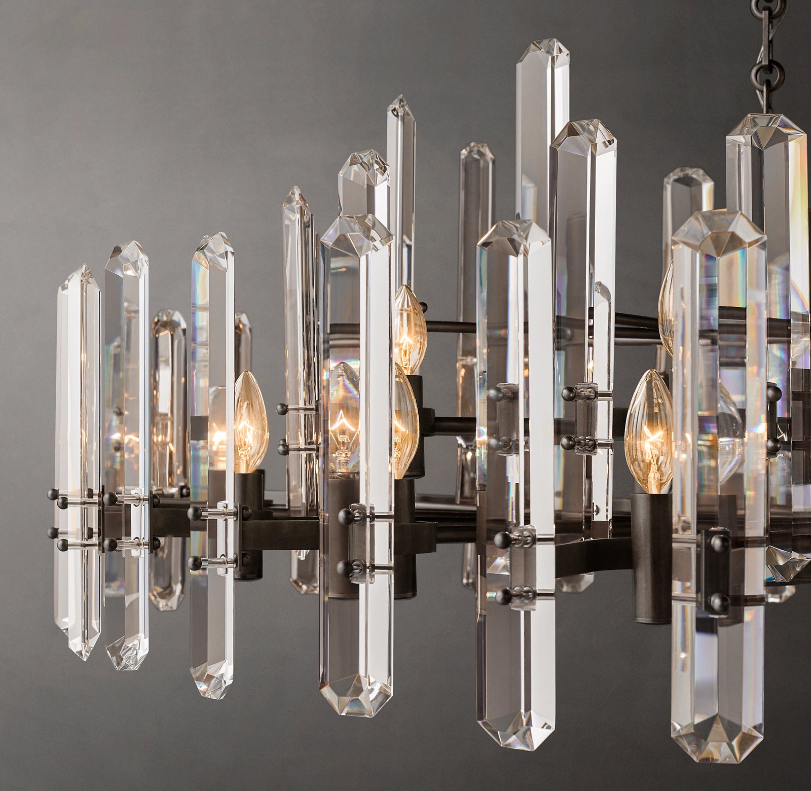 36 Inch Candelabra Crystal Chandelier - Bonnington
