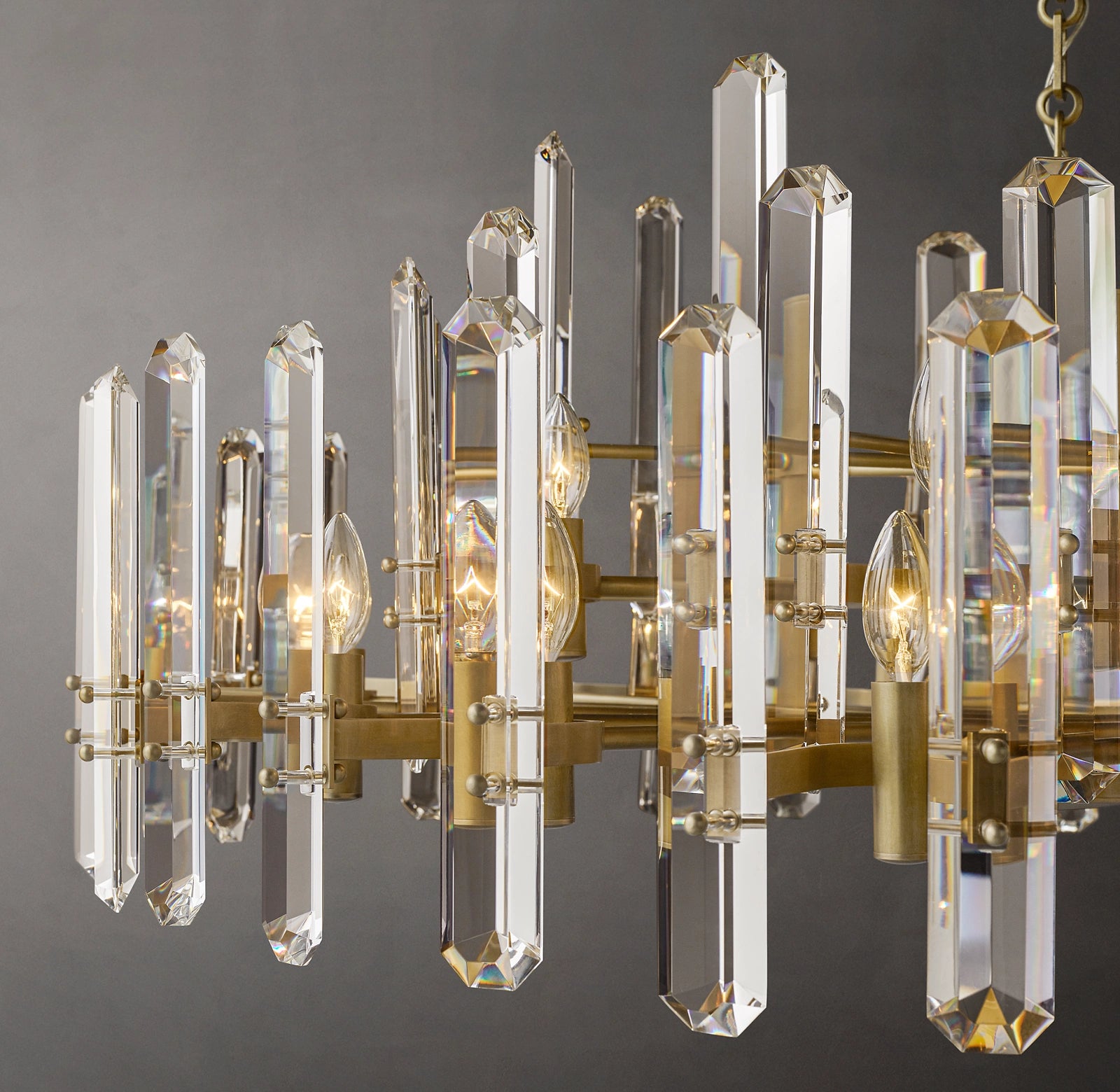36 Inch Candelabra Crystal Chandelier - Bonnington