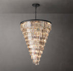 48 Inch Crystal Prism Cascading Chandelier - Helix