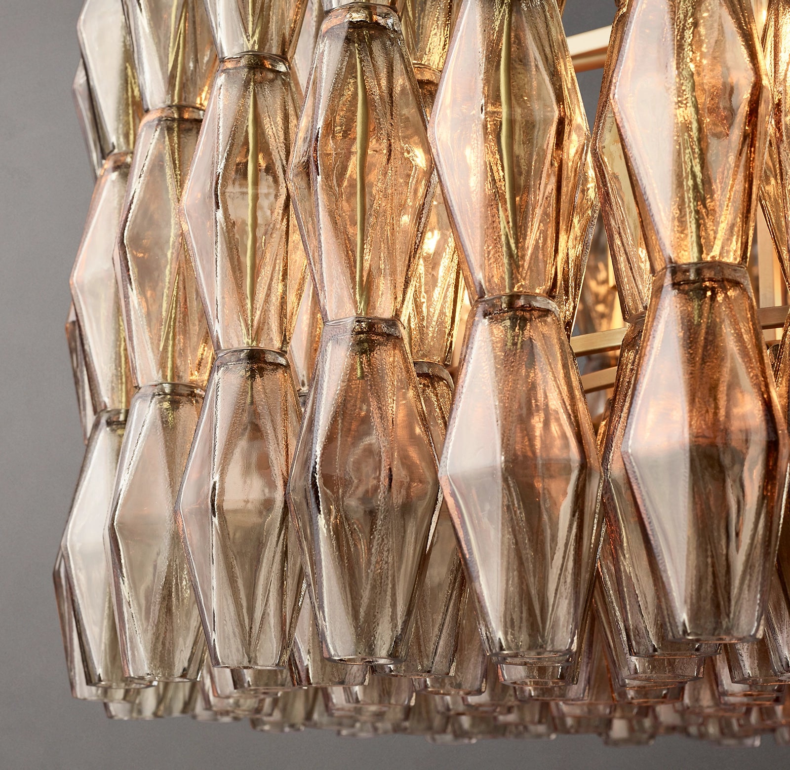 36 Inch Smoked Murano Glass Round Chandelier - Chiara