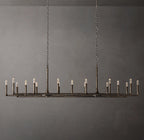 96 Inch Forged Candlestick Linear Chandelier - Thaddeus