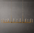 96 Inch Forged Candlestick Linear Chandelier - Thaddeus