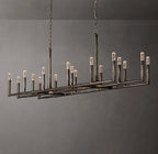 96 Inch Forged Candlestick Linear Chandelier - Thaddeus