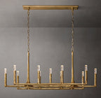 54 Inch Forged Candlestick Linear Chandelier - Thaddeus