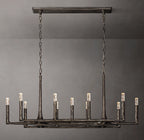 54 Inch Forged Candlestick Linear Chandelier - Thaddeus