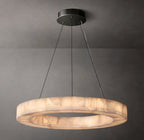 31 Inch Lueur Round Alabaster Chandelier - Rivage