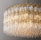 36 Inch Clear Murano Glass Round Chandelier - Chiara