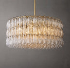 36 Inch Clear Murano Glass Round Chandelier - Chiara