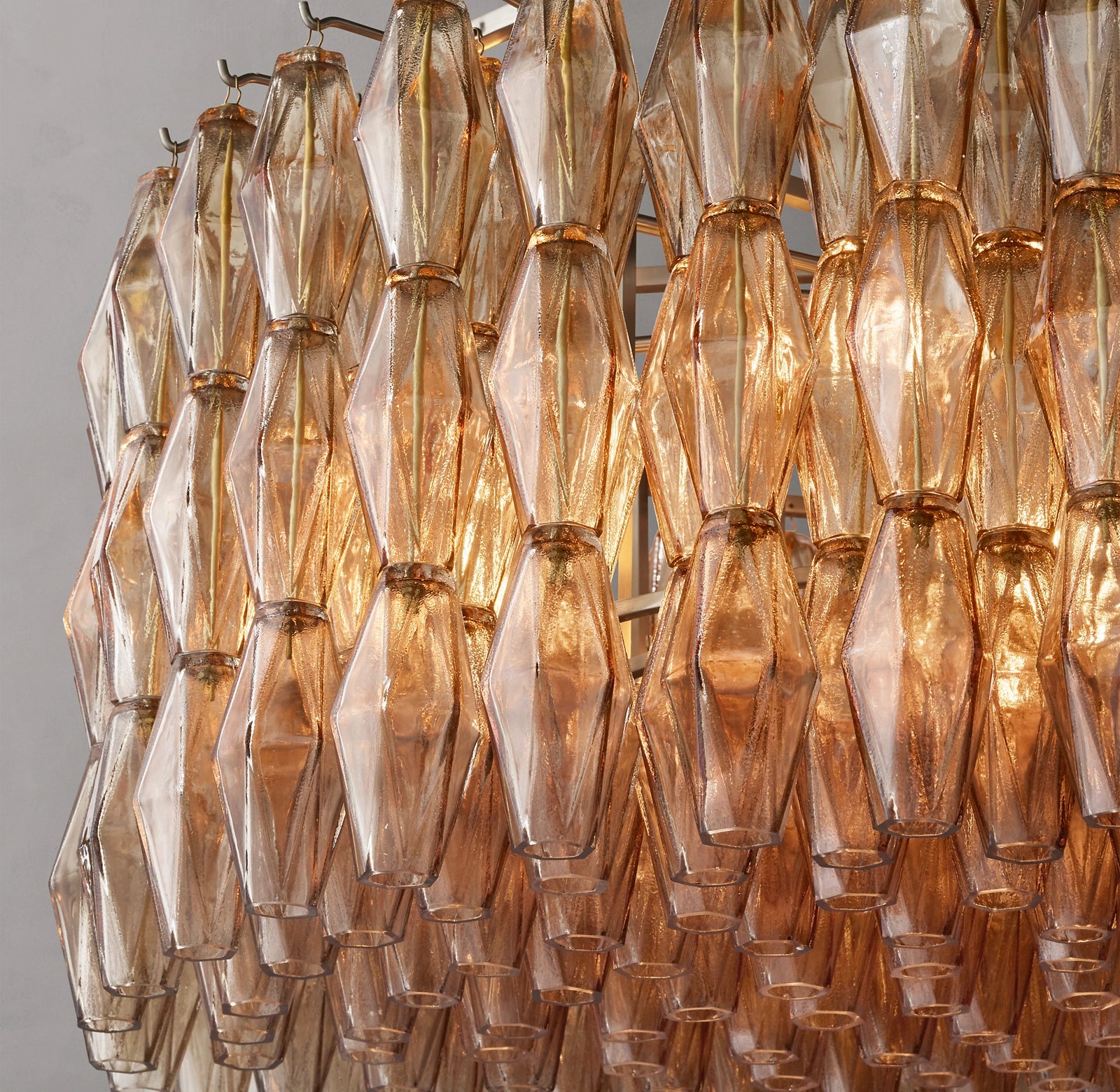 36 Inch Smoked Murano Glass Round Chandelier - Chiara
