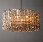 36 Inch Smoked Murano Glass Round Chandelier - Chiara