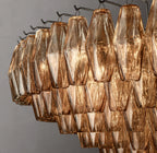 62 Inch Smoked Murano Glass Tiered Chandelier - Chiara