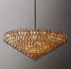62 Inch Smoked Murano Glass Tiered Chandelier - Chiara