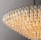 62 Inch Clear Murano Glass Tiered Chandelier - Chiara