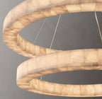 60 Inch Lueur Two-Tier Alabaster Chandelier - Rivage
