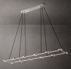 72 Inch Globe Crystal Rectangular Chandelier - Eclatant