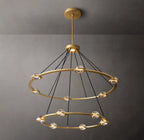 48 Inch Globe Crystal Tiered Ring Chandelier - Eclatant