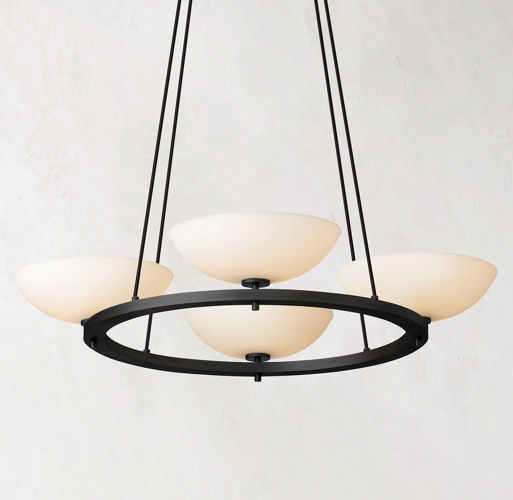 36 Inch Porcelain Bowl Round Chandelier - Vernet