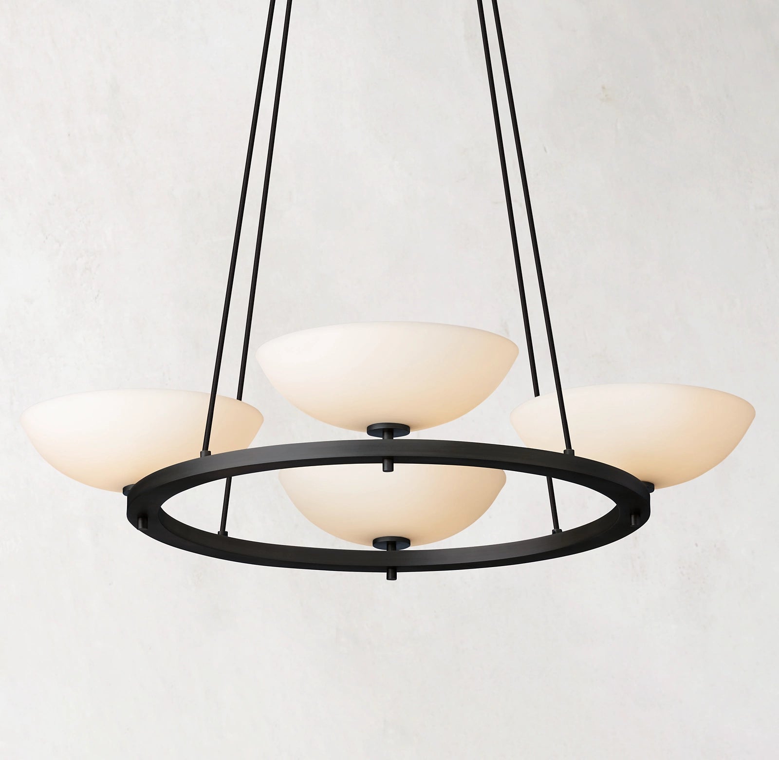36 Inch Porcelain Bowl Round Chandelier - Vernet