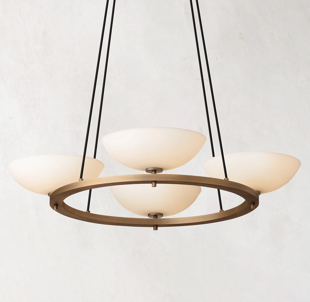 36 Inch Porcelain Bowl Round Chandelier - Vernet