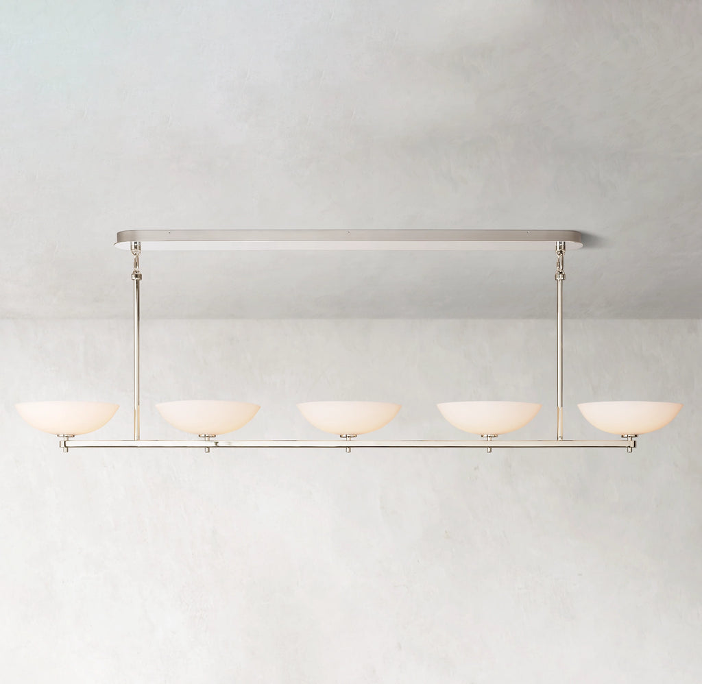 76 Inch Porcelain Bowl Linear Chandelier - Vernet
