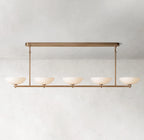 76 Inch Porcelain Bowl Linear Chandelier - Vernet