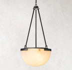 15 Inch Semi-sphere Alabaster Pendant Light - Melange