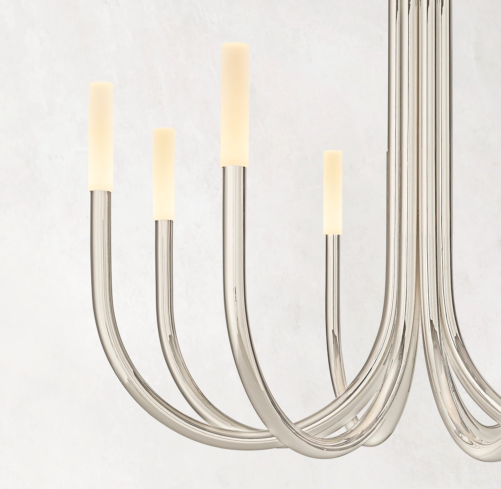 38 Inch Candlestick Swoop Arm Chandelier - Rousseau