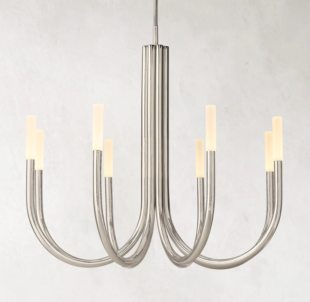 38 Inch Candlestick Swoop Arm Chandelier - Rousseau